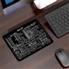 HYBXAXC Tappetino per mouse con bordo cucito antiscivolo con base in gomma quadrata con design chiave di scelta rapida per Windows e Mac OS per tappetini per laptop per computer da ufficio
