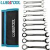 LUBATOOL 10PCS Mini Chiave Combinata Leggera Set di Chiavi Organizzatore Con Borsa Metrico 4-11mm/SAE 5/32 "-7/16" Utensili A Mano Chiavi
