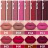 DUNUF Matte Velvet Lip Gloss, rimpolpanti 3D e impermeabili, rossetto a tubo quadrato, facile applicazione, 8 tonalità (tutto in uno)