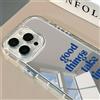 NONE Buone notizie, custodia per telefono con specchio da indossare e strappo adatta per iPhone 17, 16, 15, 14, 13, 12, 11 Pro/Max/Plus custodia morbida antigoccia