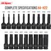 Hi-Spec Cacciavite a percussione Hi-Spec 1/2 Presa esagonale Chiave elettrica per carichi pesanti Adattatore per trapano da H5 a H19 Cr-Mo Utensile manuale per riparazioni auto