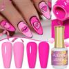 puente Smalto Gel per Unghie PUENTE 15ML Colore Rosa, Manicure Francese Romantica, Gel per Unghie UV Rimovibile, Smalto per Nail Art per San Valentino