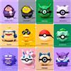 Potdemiel Custodia per Airpods Pro 3, Cover in Silicone Antiurto 3D a Forma di Poké Ball per Auricolari, Custodia Anime per Airpod Pro 3 per Bambini