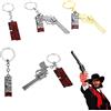 CHUQIU Gioco di avventure RDR2 Arthur Morgan Revolver Portachiavi Creativo Mini Pistola Portachiavi Zaino Ciondolo per auto Accessori per gioielli Regalo