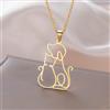 cazador Collana con Ciondolo Gatto Cane Carino Cazador per Donne Ragazze Gioielli in Acciaio Inossidabile Animali Domestici Gattini Regalo Tendenza 2025 Novità