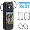 TECTINTER Kit Protettivo Rotante Anti-Graffio per Lenti Insta360 X4 X5, Copriobiettivo Protettivo 360 ° Accessori per Telecamere di Sorveglianza