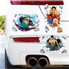 Bandai Adesivi per Finestrini Auto One Piece Luffy, Adesivi Decorativi Anime Zoro per Lunotto Posteriore, Pellicola Protettiva Cartoon per Graffi Auto, Regali