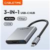 CABLETIME Hub USB C HDMI 4K per Nintendo Switch, Dock Multifunzione USB C VGA, Hub Type-C per MacBook Pro, Matebook, Huawei Mate