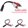 NONE 1/2/5 Pezzi Cavo Audio Aux 3.5mm con Connettore Maschio e Femmina, Adattatore da 3RCA Audio Video AV a 2RCA 3 RCA Maschio Femmina