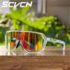 SCVCN Occhiali da trekking Occhiali sportivi da uomo MTB Bici Bicicletta Sport UV400 Caccia Guida Occhiali da ciclismo Occhiali da sole alla moda