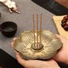 NONE Porta Incenso a Forma di Fiore di Prugna, Bruciatore di Incenso in Metallo a Forma di Fiore, Ornamento Artigianale per Spa, Yoga, Meditazione, Arredamento Casa