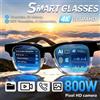 NONE Occhiali Smart AI 4K con Controllo Remoto, Fotocamera Touch, Registrazione, Traduttore, Assistente Vocale, Connessione Bluetooth Wireless