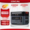 Oscal PowerMax 2400pro Stazione di Alimentazione Portatile 2400 W 2016WH con Pannello Solare per Campeggio Esterno, Alimentazione di Emergenza Domestica, Power Bank Mobile