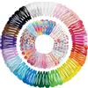 SYTZ 50 Pezzi Fermagli per Capelli a Scatto Colori Caramella Lucidi 5cm/2in, Mollette in Metallo Antiscivolo, Accessori per Capelli per Bambine