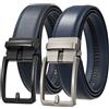 NONE Cintura da Uomo con Fibbia Automatica 3,5 CM, Cinture di Design di Alta Qualità, Marca di Lusso, Nera, Gialla, Bianca, Blu, Taglie Grandi