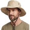 GATHERTOP Cappello a Secchiello con Ampia Tesa Anti-UV, Protezione Solare Estiva, da Pescatore, per Esterni, Pesca, Escursionismo, Traspirante, con Protezione a Ombrello