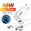 NONE Caricabatterie Rapido EU 90W Max per Xiaomi 13 14 15 Ultra 15T 17 Pro Redmi Note 14 15 Pro POCO F6 F7 F8 X7 X8 Pro con Cavo USB Tipo C ad Angolo