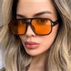 Ah-Mee Occhiali da Sole Quadrati alla Moda per Uomo e Donna, Stile Retrò con Rivetti, Protezione UV400, 1 o 4 Pezzi