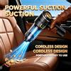 SUITU Mini Aspirapolvere per Auto Senza Fili con Forte Aspirazione 998000PA, Potente Pulitore Wireless Portatile per Auto