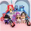 Hasbro 4 portachiavi KPOP, portachiavi con personaggio tigre in PVC, grazioso portachiavi in stile Harajuku per bambini e fan, regalo di Natale