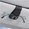 NONE Clip Multifunzione per Occhiali da Auto, Porta Occhiali in Pelle, Scatola Portaoggetti Parasole per Interni Auto, Clip per Occhiali da Sole, Porta Carte