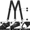 NONE Bretelle Nascoste da Uomo con 3 Clip, Larghezza 4cm, Bretelle Regolabili Elastiche a Y per Pantaloni, Accessori da Lavoro e Matrimonio per Uomo e Donna