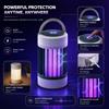 NONE Lampada Elettrica Antizanzare USB 5V UV 365nm, Trappola per Insetti Portatile Ricaricabile, Repellente per Mosche, LED per Campeggio, Camera da Letto, Giardino