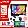 Jansite 5/7 pollici Moto Carplay 1080P Doppia lente IPX7 Impermeabile Android Auto Moto Navigazione GPS Multimediale Motobike DVR Bluetooth 5.0