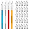 NONE Kit di Strumenti per Incisione, Coltello Scalpello in Metallo Antiscivolo, Coltelli per Artigianato + 5 Lame, Strumenti Manuali per Riparazione Fai-da-Te di Telefoni Cellulari e PCB