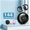 CHUBAN Cuffie per traduzione linguistica compatibili con Bluetooth 5.0, auricolari per traduzione in tempo reale, supportano 144 lingue per professionisti