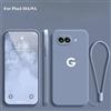 NONE Custodia Originale in Silicone Liquido con Laccetto per Google Pixel 10A 9A 10 9 Pro XL, Protezione Fotocamera, Morbida e Antiurto