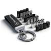 Mercedes_Benz Copri Valvole per Pneumatici Auto con Portachiavi per Mercedes Benz AMG W203 W205 W206 W211 W220 W212 W201 W210