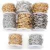 NONE Catene in alluminio da 5 iarde/rotolo, catene a cavo oro e argento per collane, bracciali, creazione di gioielli fai da te, forniture all'ingrosso.