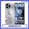 DOOGEE Note 58 Smartphone 32GB 128GB 6.75" HD+ 90Hz Batteria Grande da 6250mAh Unisoc T7250 Fotocamera 16MP NFC Android 15 Cellulare