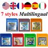 Bandai Pacchetto Cartucce di Gioco Pokémon GBC Rosso/Blu/Cristallo/Oro/Argento/Giallo/Verde, Schede Multilingue Versioni USA/ESP/NOE/FRA/ITA