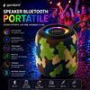 GEMBIRD (欧盟) Altoparlante Bluetooth Portatile RGB, Speaker Wireless BT 5.3 con Luci LED Multicolore, TWS Stereo, FM Radio, Micro SD, USB, AUX-In, Vivavoce Integrato, Batteria 1200mAh, Cassa Audio Portatile per