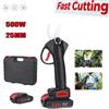 Forbici Elettriche a Batteria 21V 500W, Diametro di Taglio 25MM, Lama in Acciaio SK5, Batteria Ricaricabile per Potatura di Rami e Alberi da Giardino
