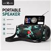 GEMBIRD (欧盟) Cassa Bluetooth Portatile GMB Audio Speaker Wireless FM Radio USB TF Card AUX Altoparlante Stereo HiFi Camouflage con Vivavoce per Smartphone PC Tablet Outdoor Campeggio Festa
