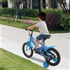 NONE Bicicletta per Bambini da 14 Pollici, Bici Sportiva, Bici per Principianti con Stabilizzatori, Campanello, Parafanghi, Sedili e Braccioli Regolabili, Bicicletta da Strada per Ragazzi e Ragazze