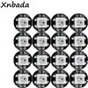 Xnbada 10-1000PCS WS2812B WS2812 4Pin RGB Led Chip 5050SMD WS2811 IC Nero/Bianco PCB Con Dissipatore di Calore DC5V