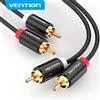 Vention 2 Cavo RCA a 2 RCA Cavo audio maschio-maschio per Home Theater Amplificatore DVD TV 1m 2m 3m 5m Cavo RCA Placcato Oro Cabo
