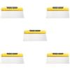 Feriuzymix Set di 5 spatole dentate per cartongesso, spatola dentata per intonaco, 200 mm, colore: giallo e nero