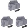 Feriuzymix 3 Set Cintura Portautensili Carpenter Tool Belt per Tecnico Edilizia Elettricista Grigio L