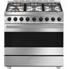 SMEG B91GMX2 CUCINA 90CM PIANO COTTURA 6 FUOCHI FORNO TERMOVENTILATO CLASSE A