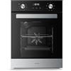 Klarstein Verosteel Forno da Incasso 45 cm - 49L, 8 Funzioni, Classe A, Timer, Doppio Vetro, Facile da Pulire, Acciaio Inox & Vetro Nero, Forno Elettrico Ventilato da Incasso