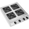GCCSSBXF Stufa a gas commerciale a 4 fori, resistente, per catering, all'aperto, con bruciatore ad anello bollente in ghisa per una cottura efficiente