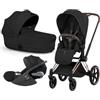 Cybex Platinum - Trio Cybex Platinum Style Priam Rose Gold Sepia Black Cloud T