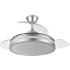 Eden pulse Ventilatore da soffitto bianco e legno chiaro, circolare, 5 pale 3 velocità, 25 x 60 x 60 cm