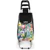Excelsa Tropical Chic Carrello Porta Spesa, Capacità 38 L, Sacca Rimovibile, Idrorepellente