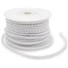 Decoraparty Cordoncino Bianco da 3 mm, Nastrino Intrecciato Cordino in Poliestere Cotone per Confezioni Regalo, Festa, Comunione, Battesimo, Cresima, Matrimonio, Creazioni, 3 mm x 25 metri